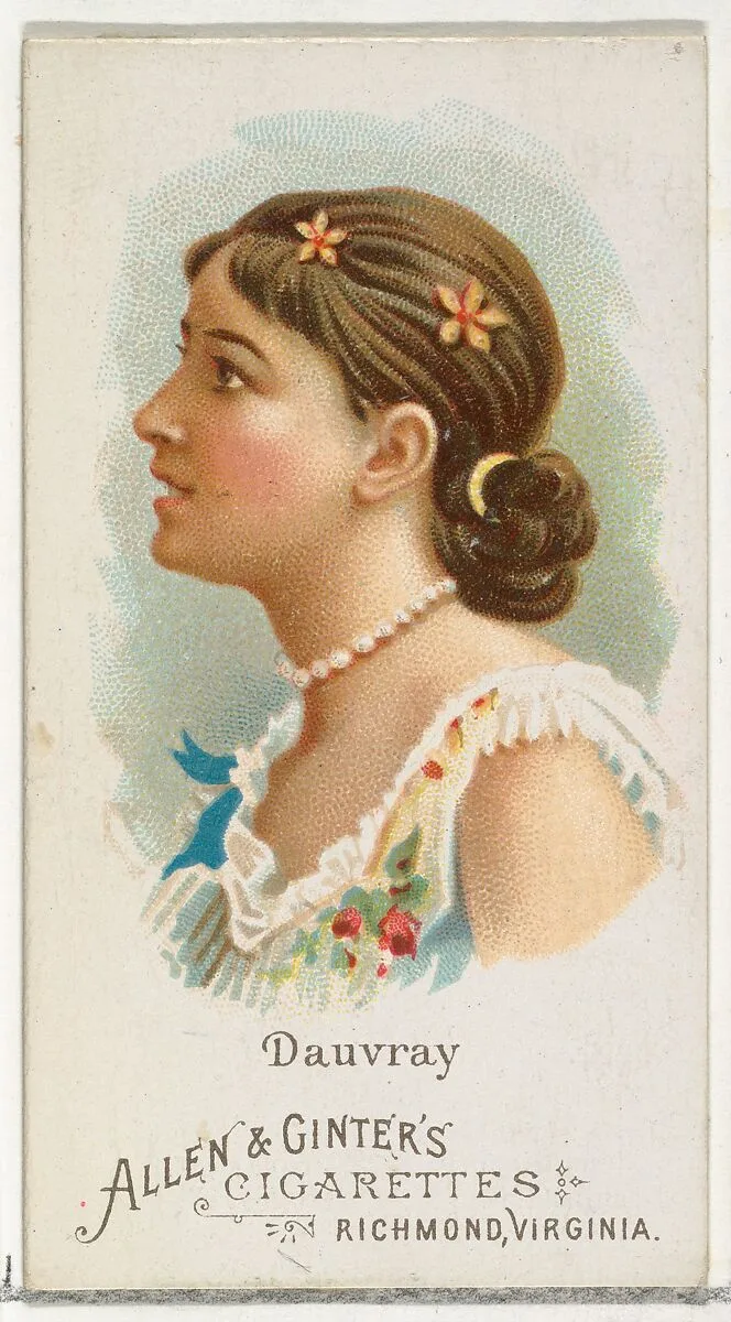 Helen Dauvray, from World's Beauties, Series 1 (N26) for Allen & Ginter Cigarettes — Allen & Ginter