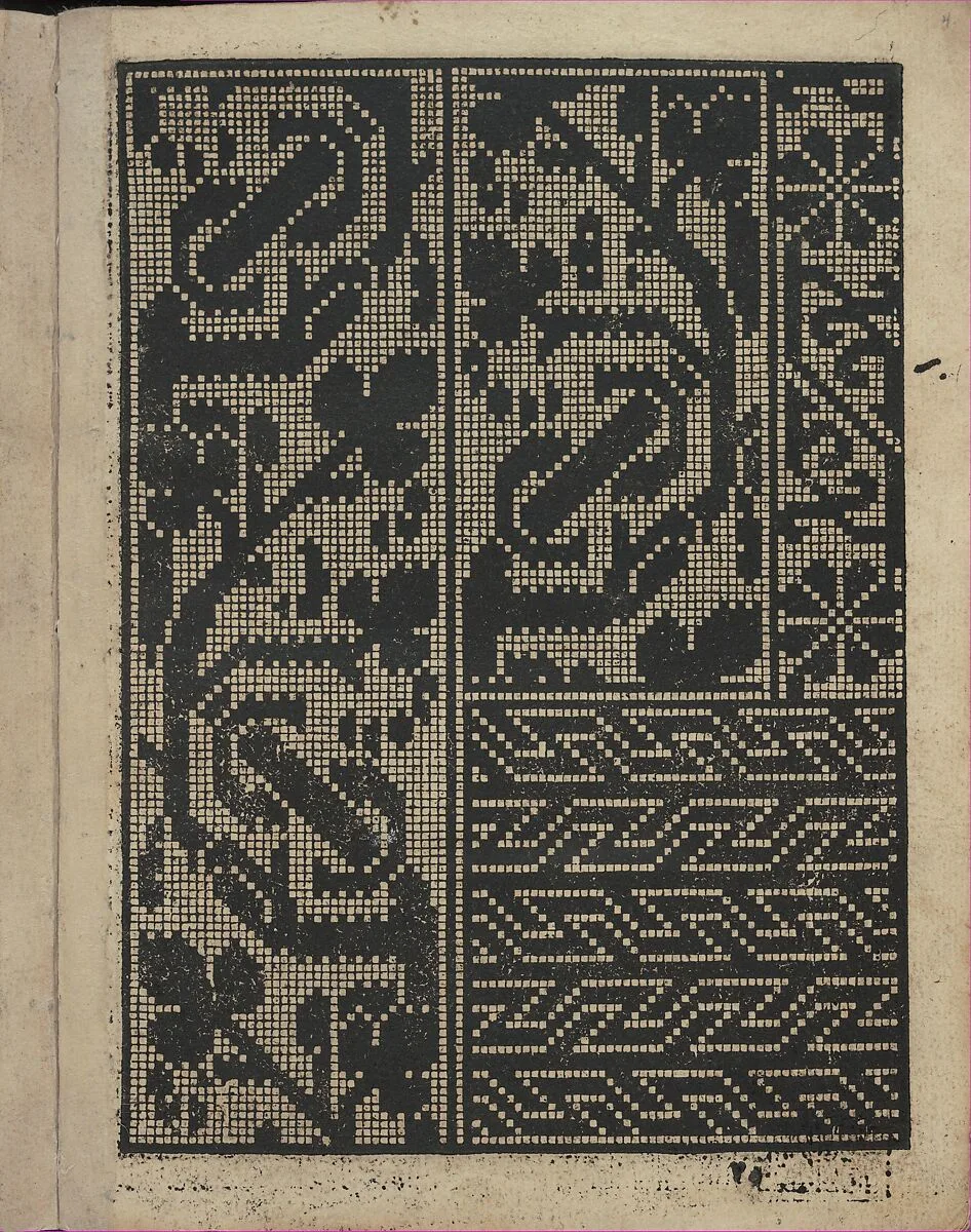 Libbretto nouellamete composto per maestro Domenico da Sera...lauorare di ogni sorte di punti, page 4 (recto) — Domenico da Sera