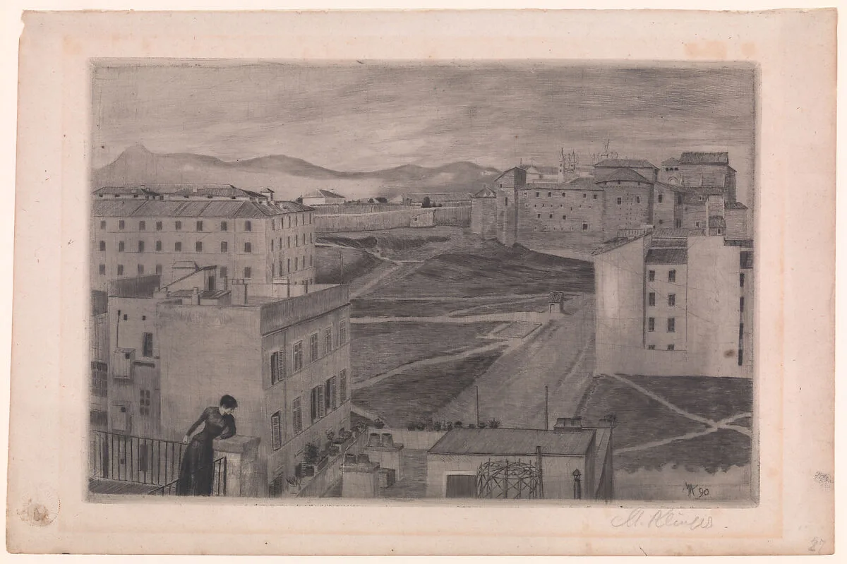 View from the Artist's Studio Window, Rome — Max Klinger