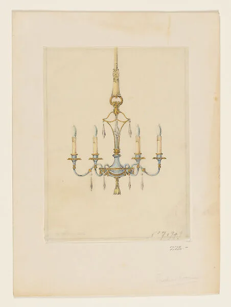 Design for chandelier — Tiffany Studios|Tiffany Glass Company|Tiffany Glass and Decorating Company|Louis C. Tiffany