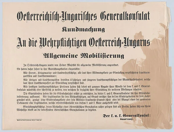Oesterreichisch-Ungarisches Generalkonsulat — Anonymous