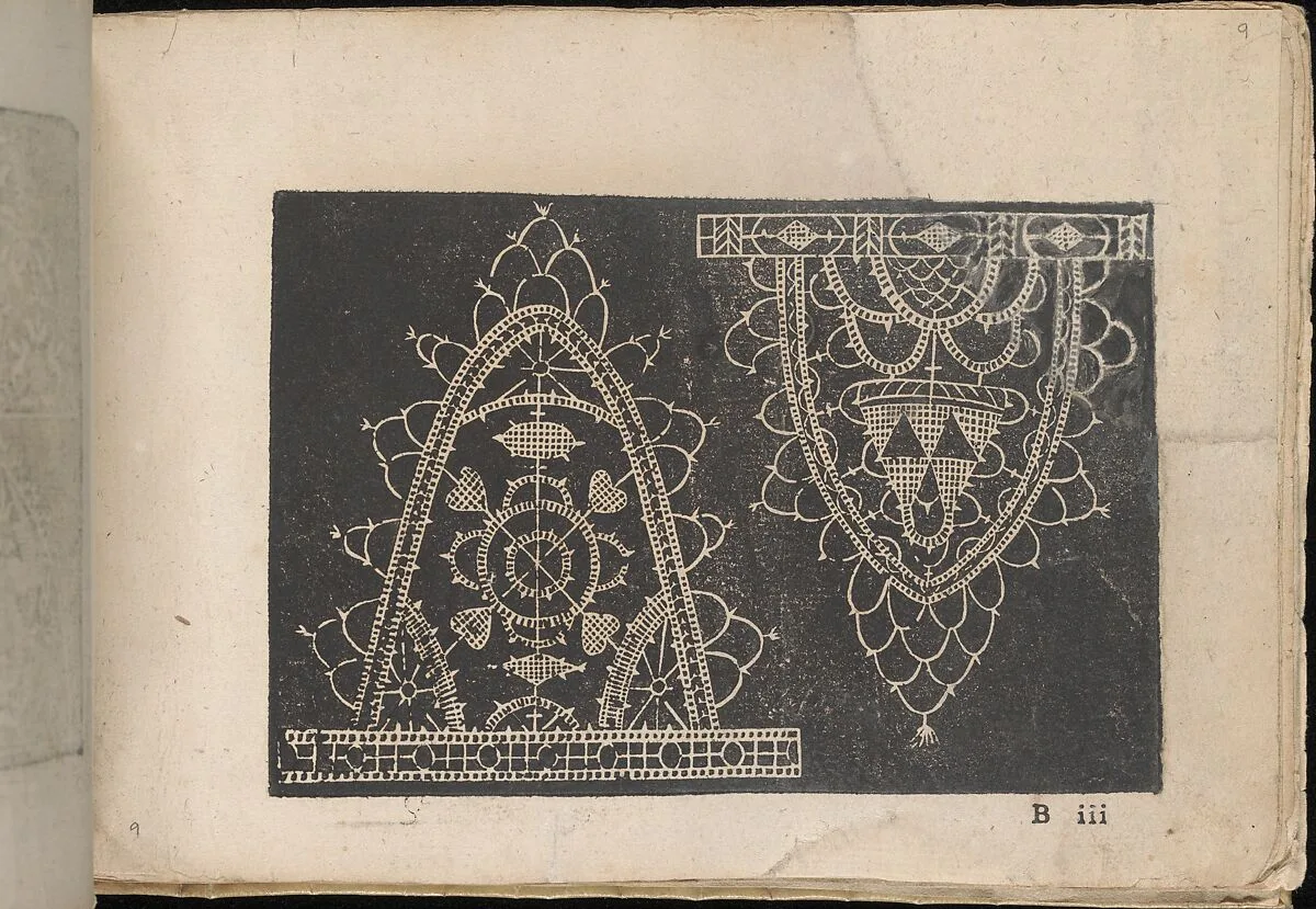 Fiori di Ricami Nuovamente Posti in Luce, page 9 (recto) — Francesco de' Franceschi|Matteo Florimi
