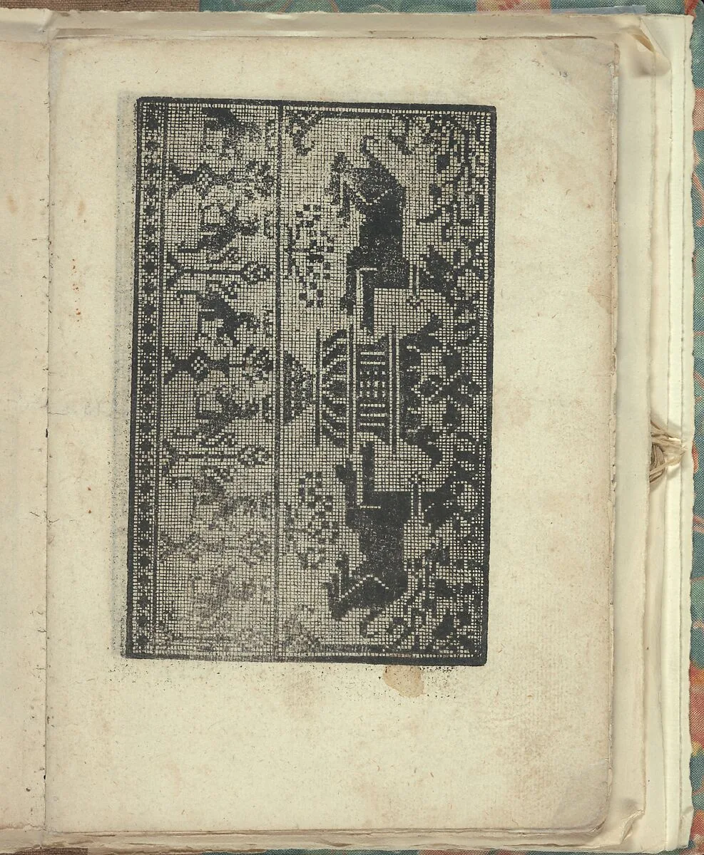 Opera Nova Universali intitulata Corona di racammi, page 13 (recto) — Giovanni Andrea Vavassore