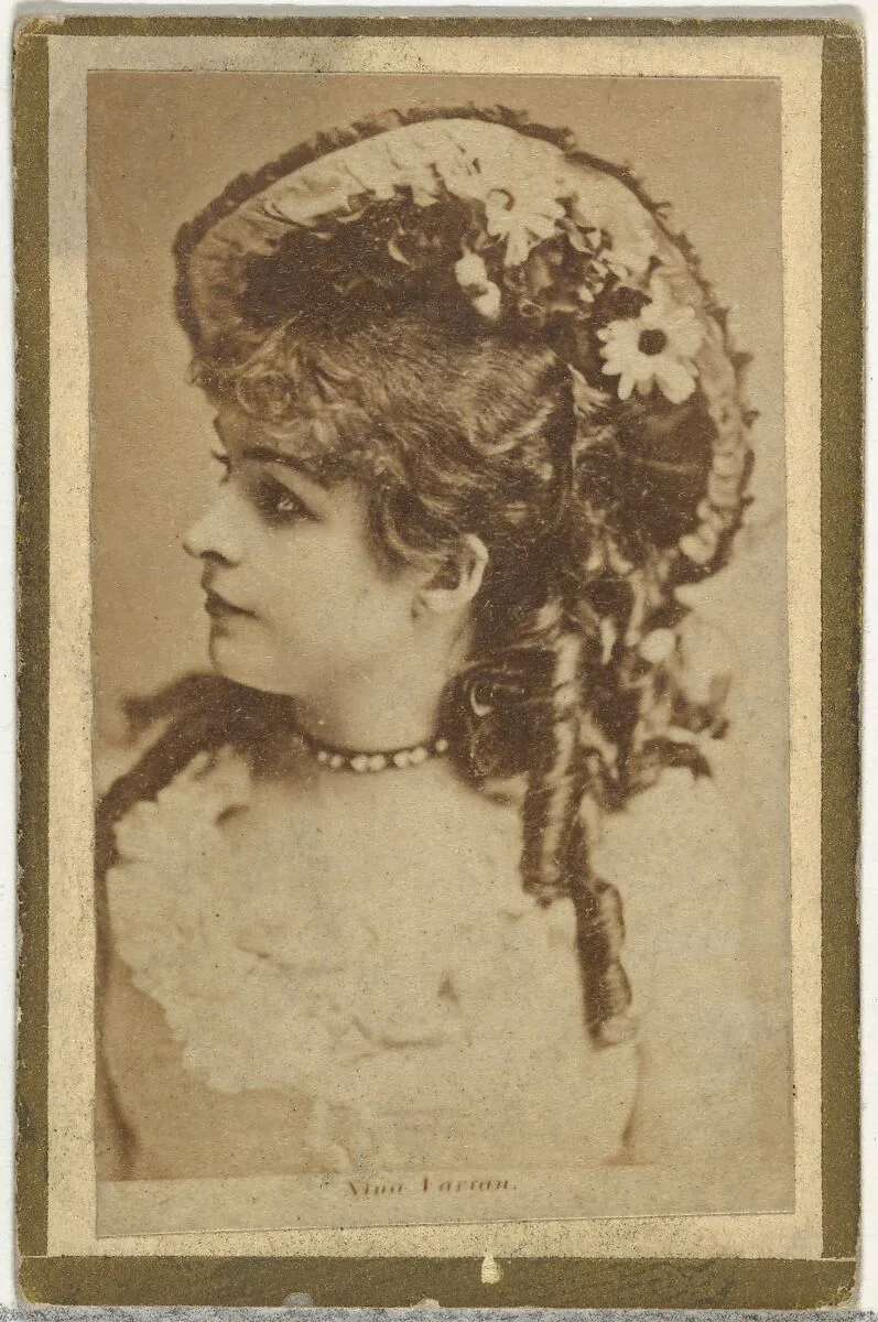 Nina Vartan, from the Actresses and Celebrities series (N60, Type 2) promoting Little Beauties Cigarettes for Allen & Ginter brand tobacco products — Allen & Ginter