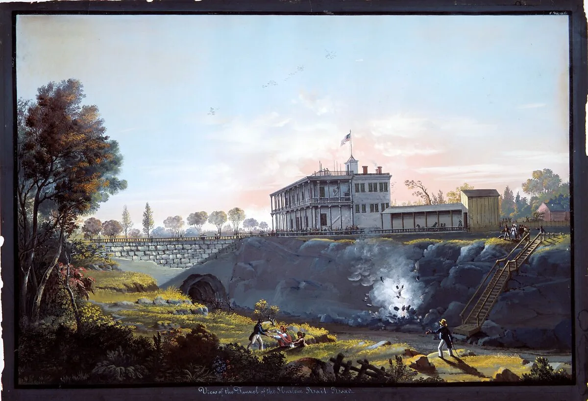 View of the Tunnel of the Harlem Railroad — Nicolino Calyo