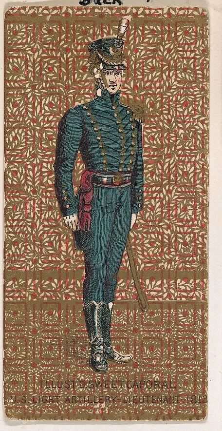 Lieutenant, Light Artillery, United States Army, 1812, from the Military Series (N224) issued by Kinney Tobacco Company to promote Sweet Caporal Cigarettes — Kinney Brothers Tobacco Company