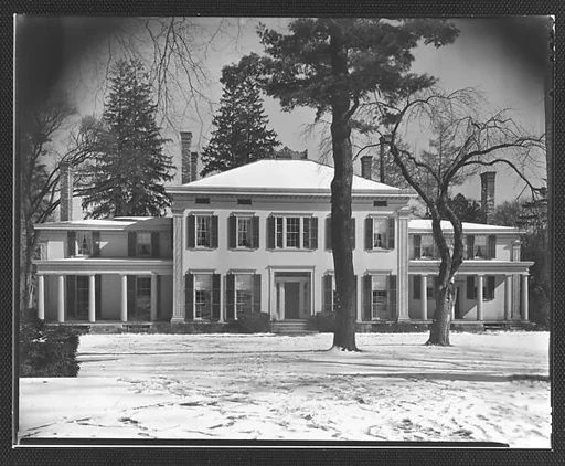 [Rear View of Greek Revival House, Residence of Gifford Cochran, Croton Falls, New York]