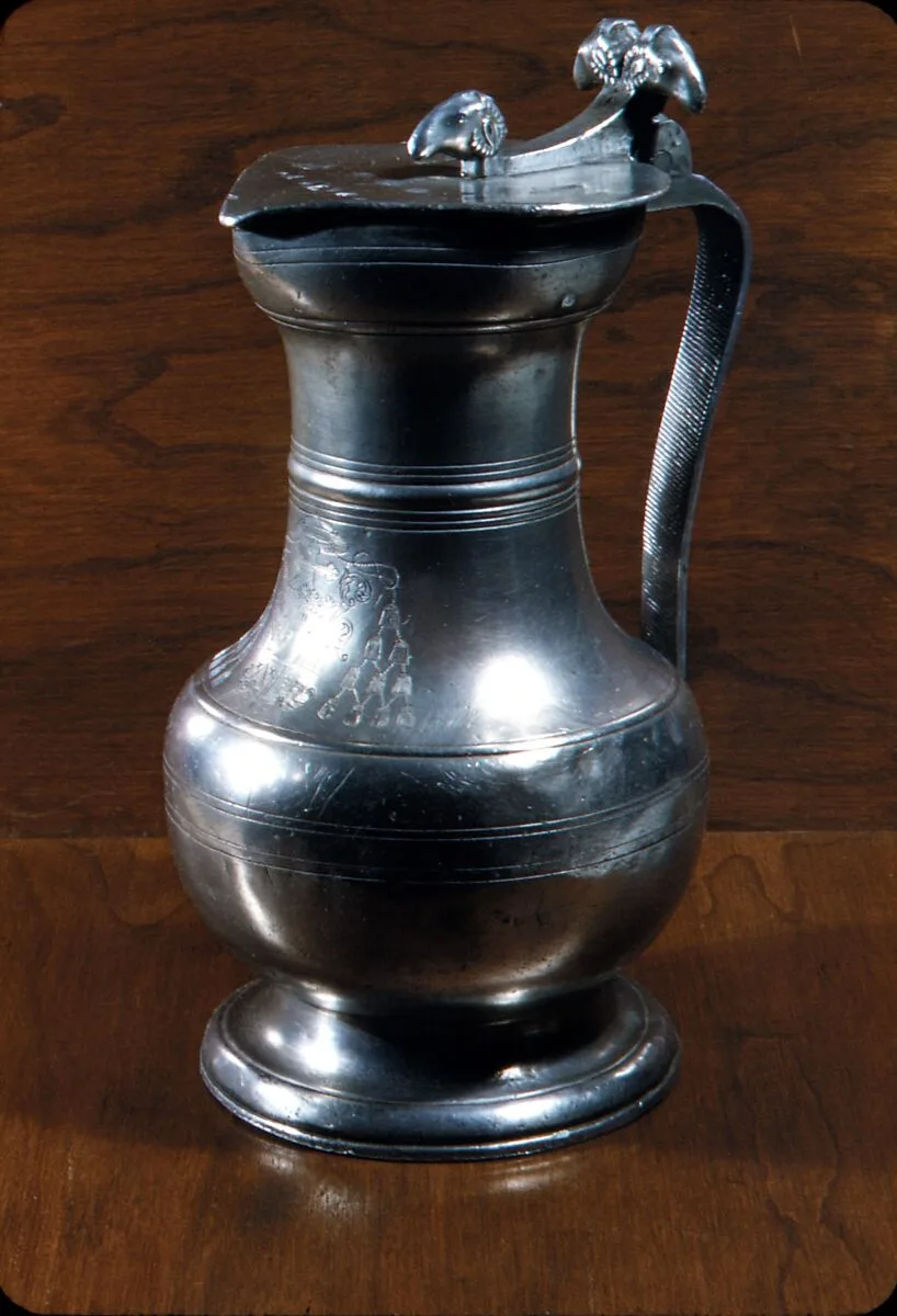 Flagon — I. B. (the pewterer)