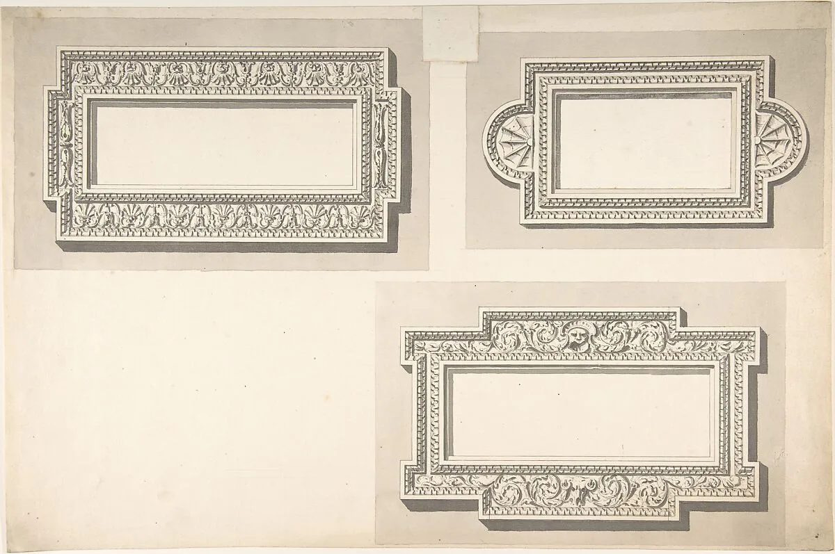 Design for Three Stucco Frames — Sir William Chambers