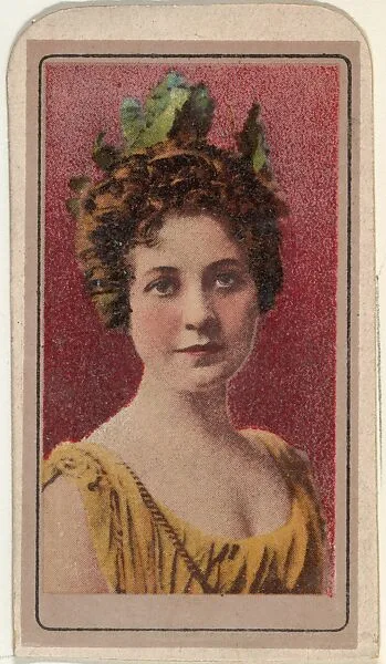 Actress wearing crown of leaves, from the Actresses series (T176) issued by Sweet Caporal Cigarettes — Kinney Brothers Tobacco Company