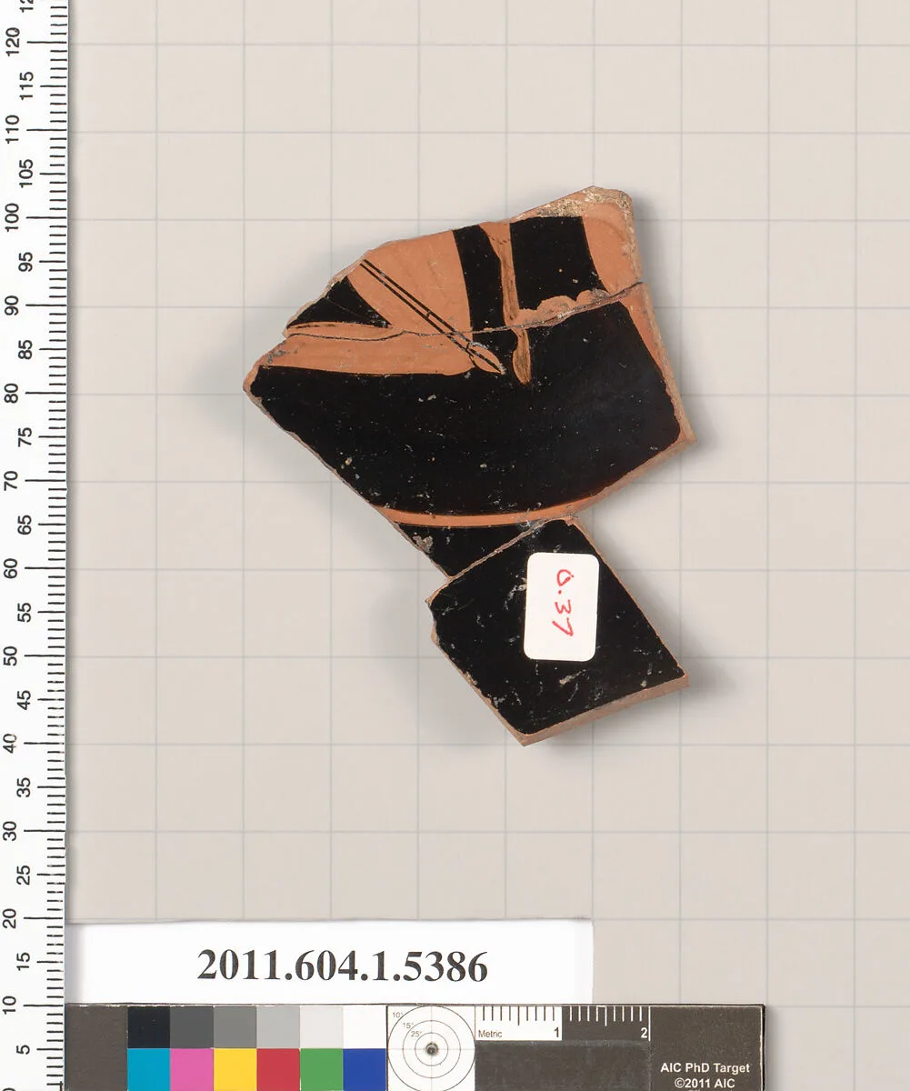 Terracotta fragment of a kylix (drinking cup) — Unknown