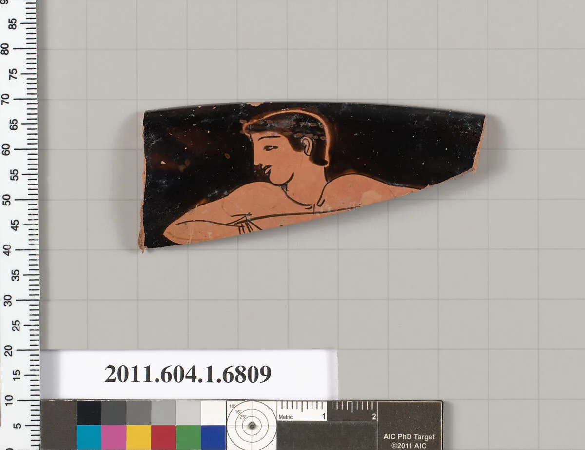 Terracotta rim fragment of a kylix (drinking cup) — Unknown