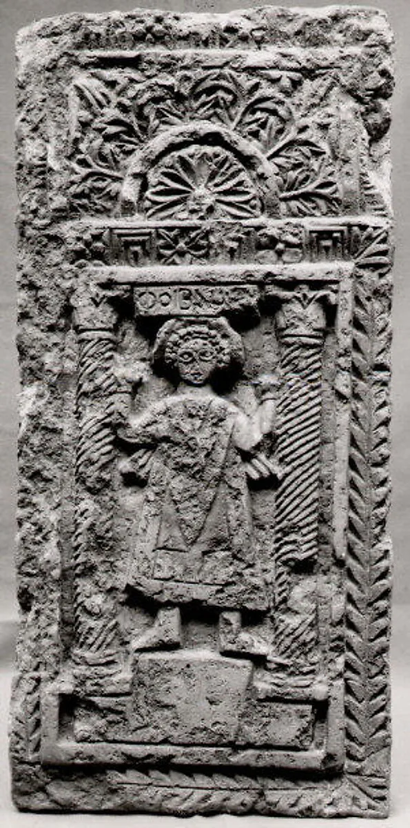 Funerary Stele with Orant Figure in Architectural Frame — Unknown
