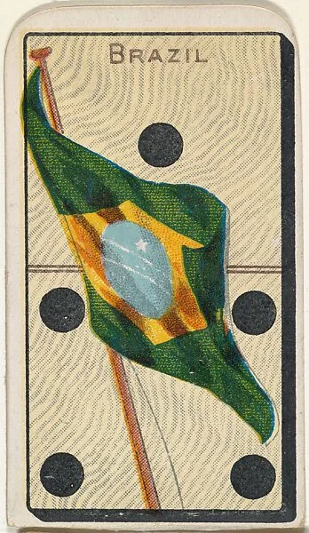Brazil, from the National Flag on Domino series (T177) issued by Kinney Brothers to promote Sweet Caporal Cigarettes — Kinney Brothers Tobacco Company