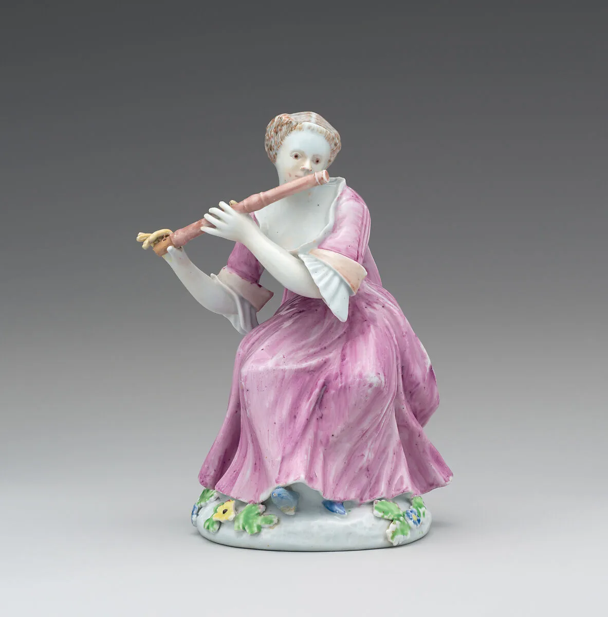 Woman with a flute — Longton Hall