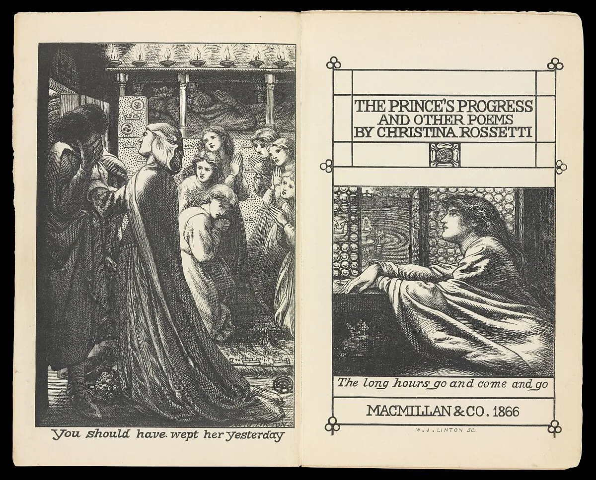 The Prince's Progress, and Other Poems — Christina Georgina Rossetti|Dante Gabriel Rossetti|Macmillan & Co.|R. Clay, Son(s), and Taylor|William James Linton|Burn
