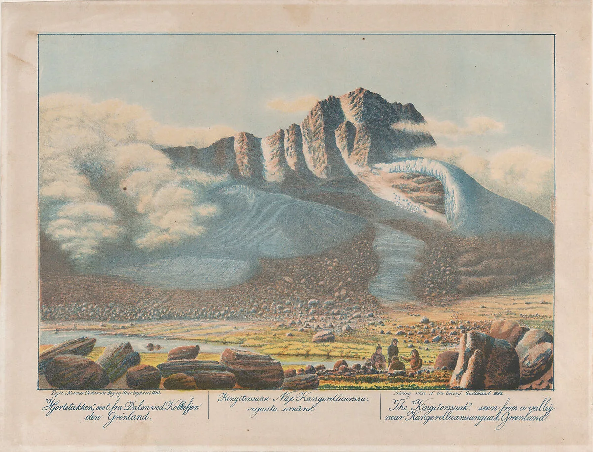 The "Kingitorssuak" seen from a valley near Kangerdluarssunguak, Greenland — Lars Møller|Dr. Hinrich Johannes Rink