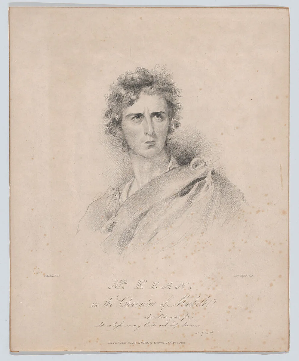 Mr. Kean in the Character of Macbeth — George Henry Harlow|James Dunford|Edmund Kean|Henry Meyer|William Shakespeare