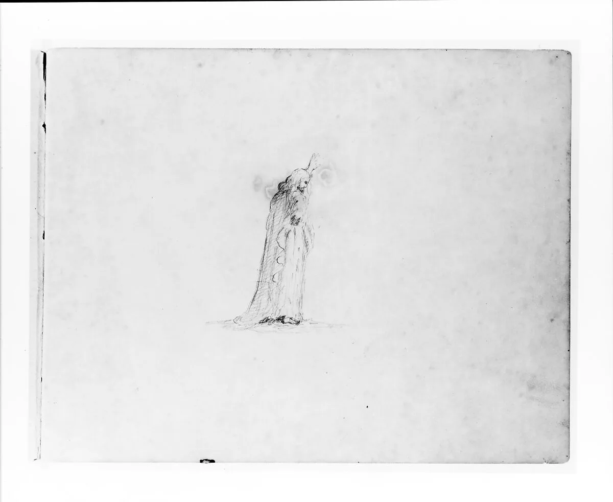 Standing Male Figure (Jesus Christ?) (from Sketchbook) — John Quincy Adams Ward