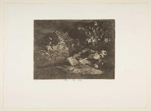 Plate 69 from "The Disasters of War" (Los Desastres de la Guerra): 'Nothing. The event will tell' (Nada. Ello dirá)