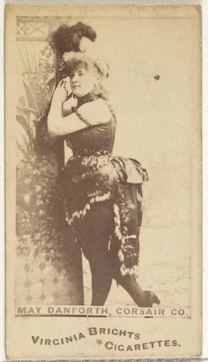 May Danforth, Corsair Co., from the Actors and Actresses series (N45, Type 1) for Virginia Brights Cigarettes