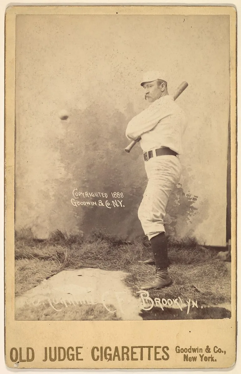 John Stewart "Pop" Corkhill, Center Field, Brooklyn, from the series Old Judge Cigarettes — Goodwin & Company