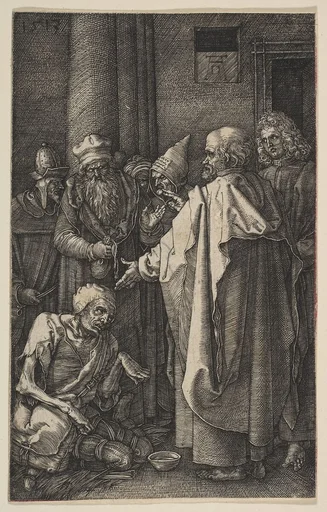 Saint Peter and Saint John at the Gate of the Temple, from "The Passion"