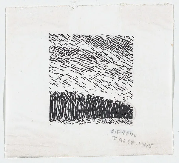 A storm, illustration for 'El Sombrerón' — Alfredo Zalce