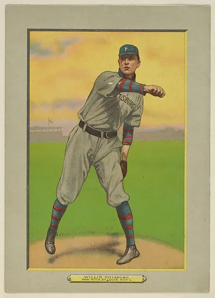 Vic Willis, Pitcher, Pittsburg Pirates (National League), Now with St. Louis Cardinals (National League), from Turkey Red Cabinets (T3) — American Tobacco Company