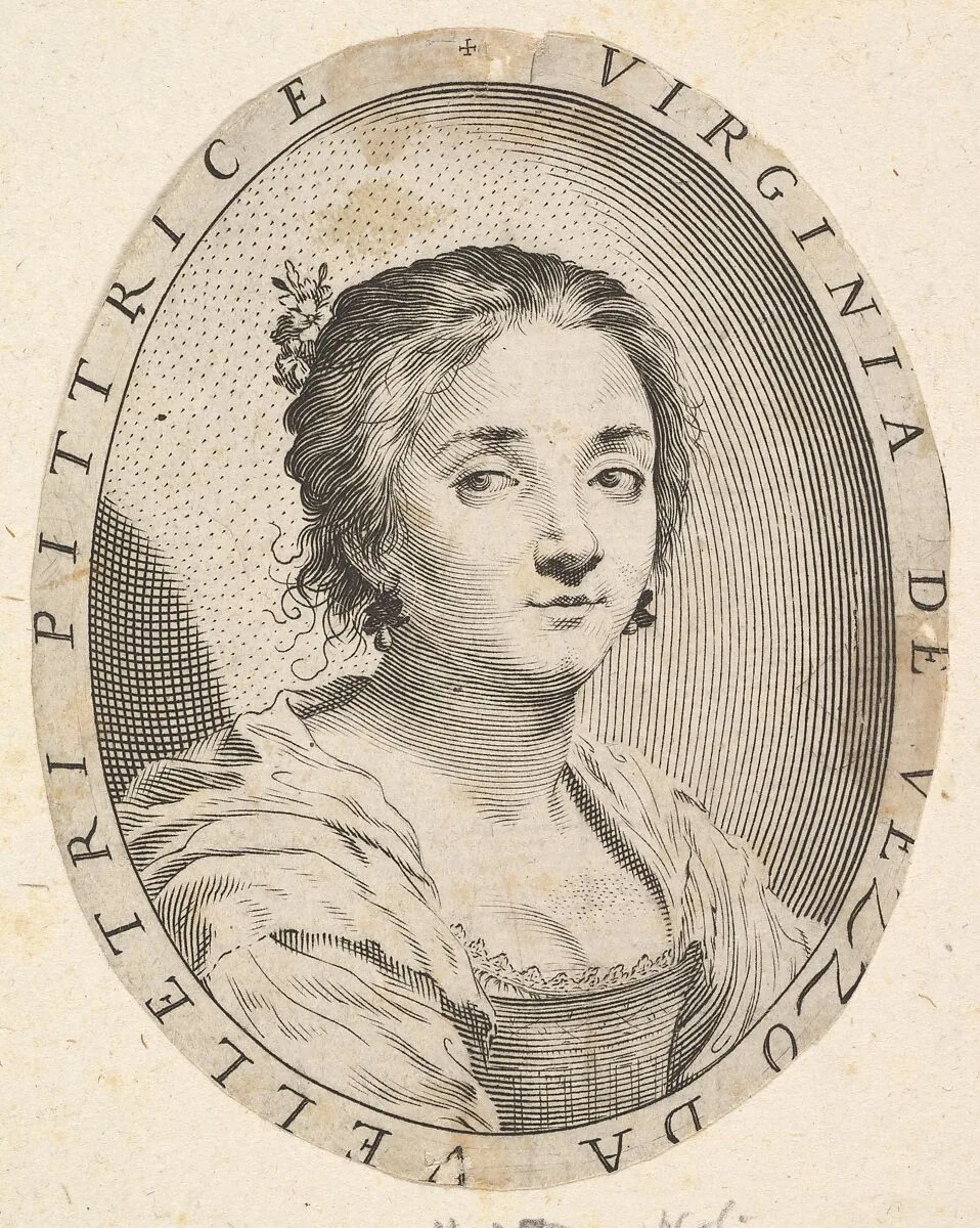 Virginia da Vezzo, Wife of Simon Vouet — Claude Mellan|Virginia da Vezzo