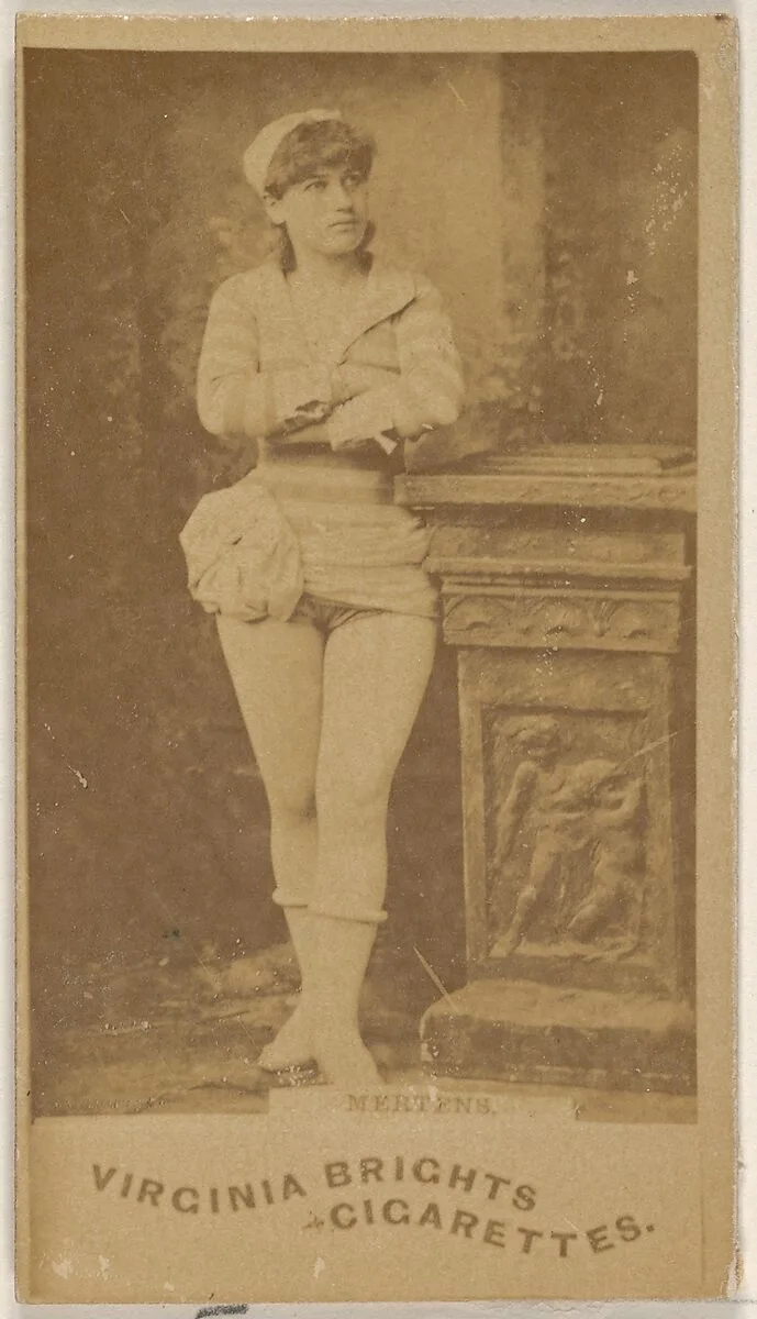 Mertens, from the Actors and Actresses series (N45, Type 1) for Virginia Brights Cigarettes — Allen & Ginter
