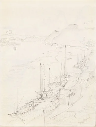 現代 謝稚柳 山水畫稿 冊頁|Landscape