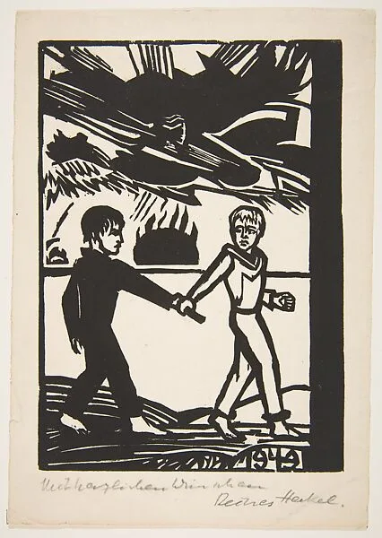 18. Jahresblatt: Stafettenläufer — Erich Heckel
