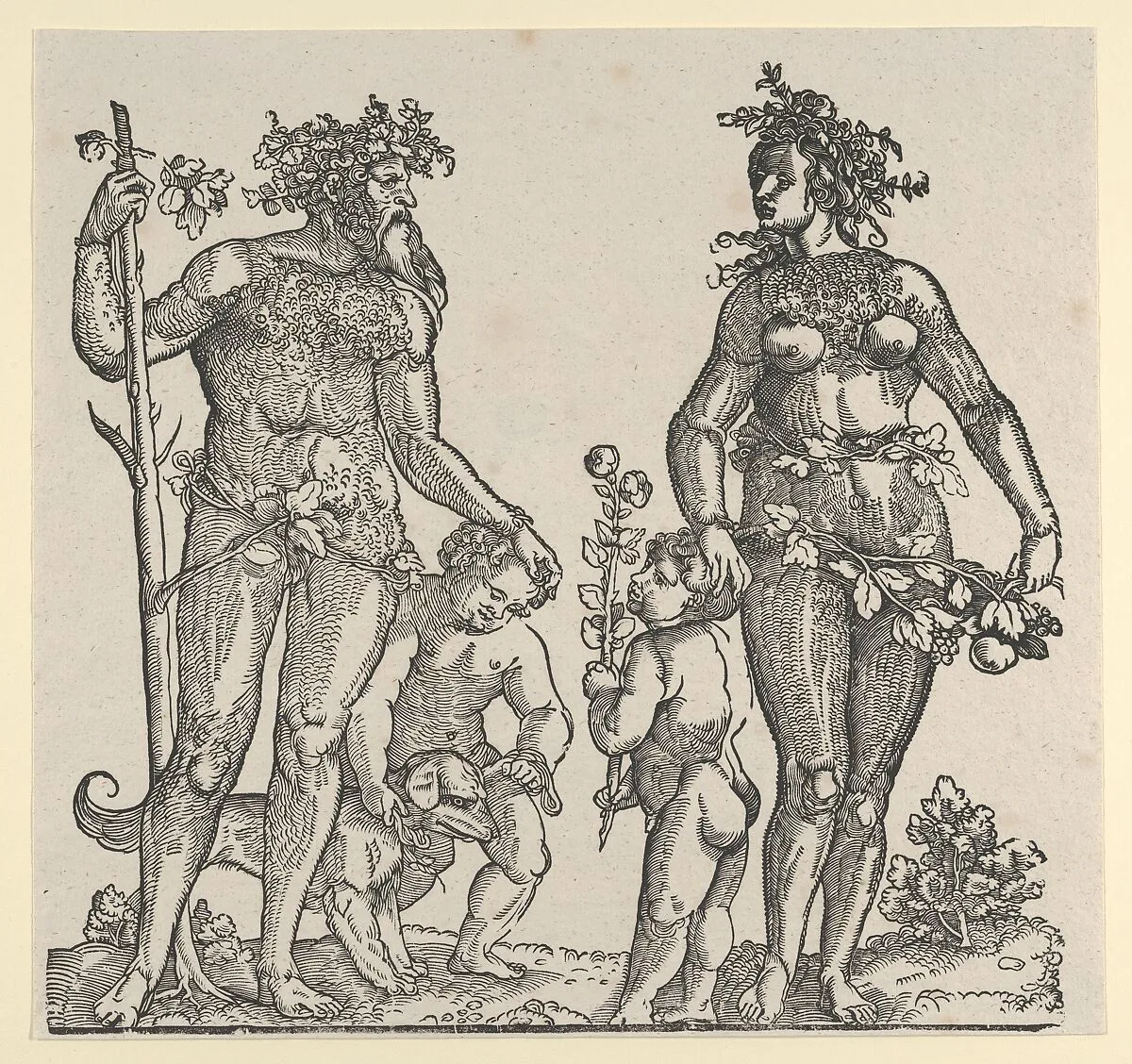 Wild Man and Wild Woman — Hans Guldenmond|Hans Schäufelein