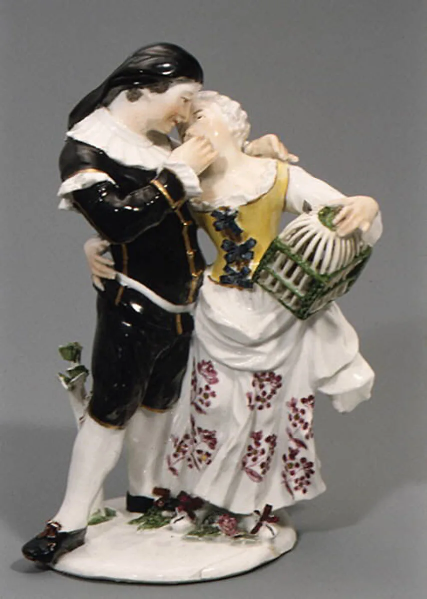 Scaramouche and Columbine — Royal Porcelain Manufactory, Berlin|Wegely period|Ernst Heinrich Reichard