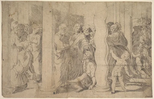 Saints Peter and John healing the Sick
