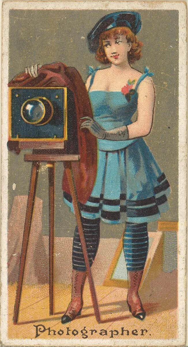 Photographer, from the Occupations for Women series (N166) for Old Judge and Dogs Head Cigarettes — Goodwin & Company