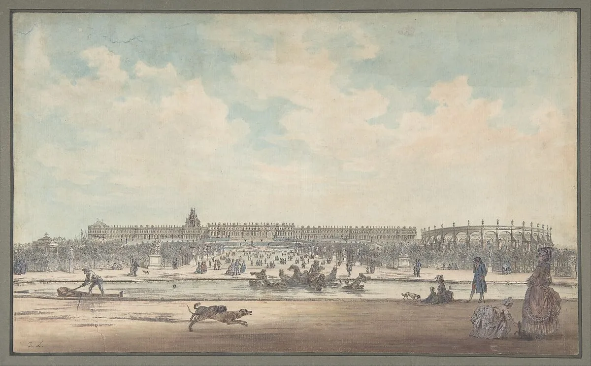 The Château de Versailles Seen from the Gardens — Louis Nicolas de Lespinasse, called the Chevalier de Lespinasse|Anonymous, French, 18th century
