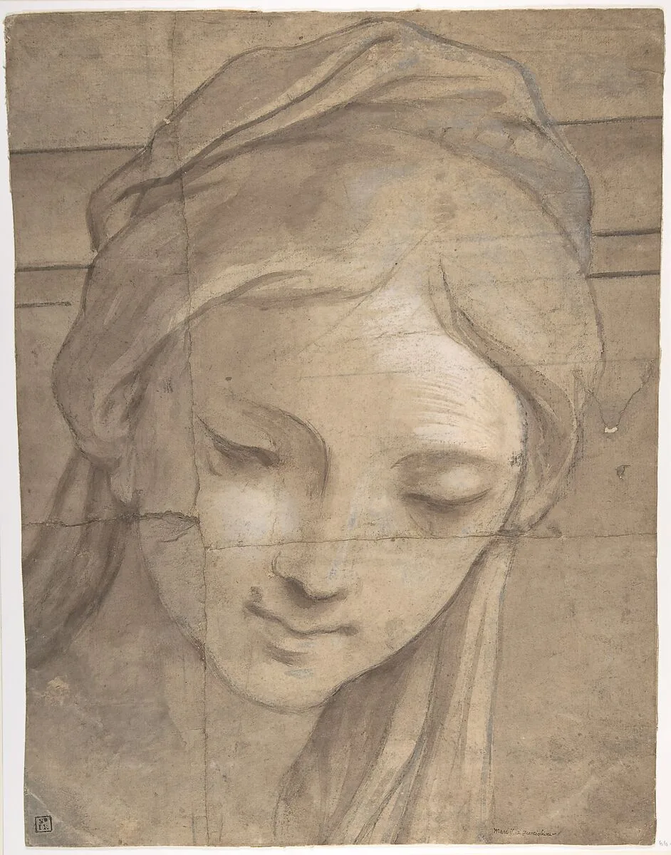 Head of a Young Woman in Three-Quarter View Facing Left — Marcantonio Franceschini|Carlo Cignani
