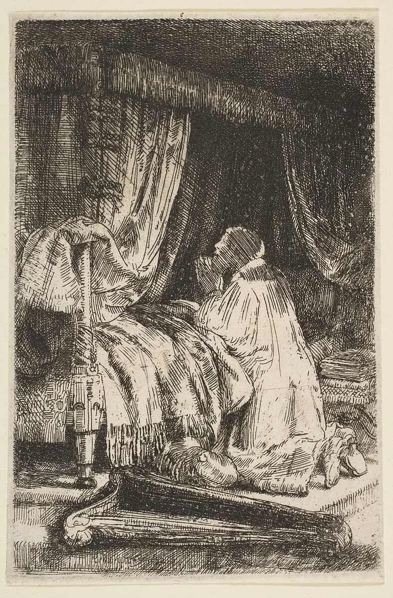 David in Prayer — Rembrandt (Rembrandt van Rijn)