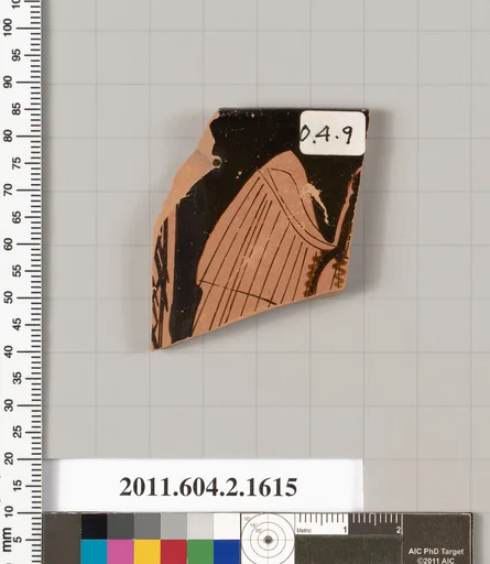 Terracotta rim fragment of a skyphos (deep drinking cup)