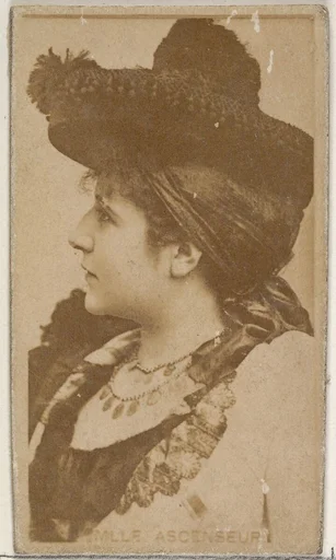 Mlle. Ascenseur, from the Actors and Actresses series (N45, Type 8) for Virginia Brights Cigarettes