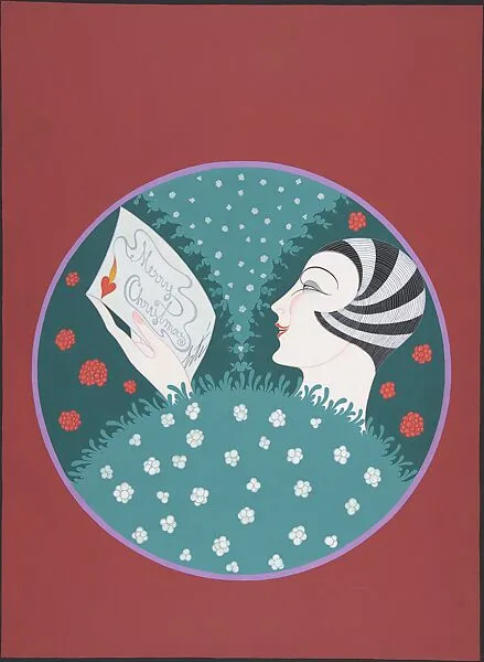 "Mes Cordiales Felicitations": Cover Design for "Harper's Bazar" — Erté (Romain de Tirtoff)