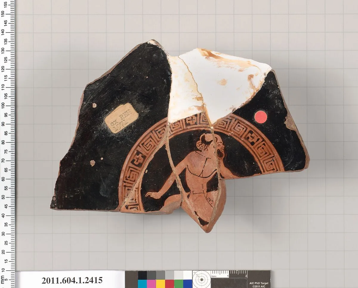 Terracotta fragment of a kylix (drinking cup) — Unknown