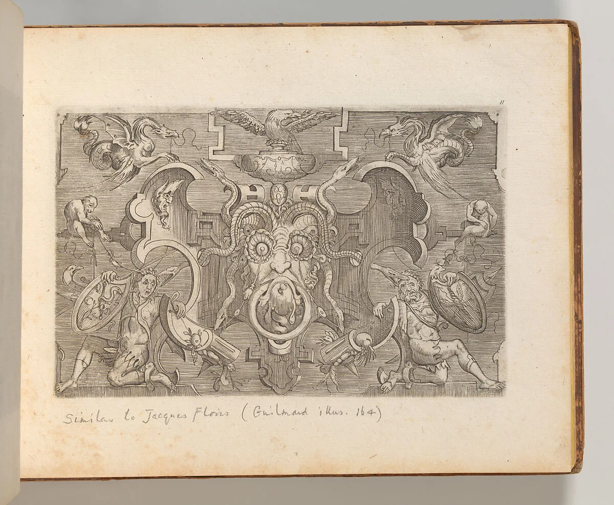 Targhe ed altri ornati di varie e capricciose invenzioni (Cartouches and other ornaments of various and capricious invention, page 11) — Carlo Losi|Jacob Floris