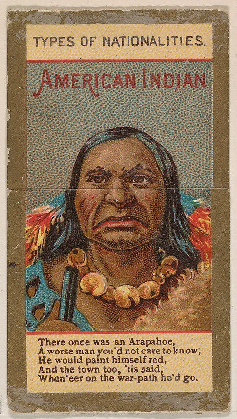 American Indian, from Types of Nationalities (N240) issued by Kinney Bros. — Kinney Brothers Tobacco Company