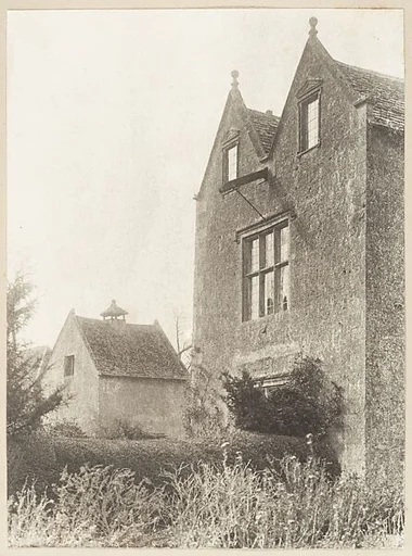 [Main Entrance, Double Garret Rooms Above, with Hedge]