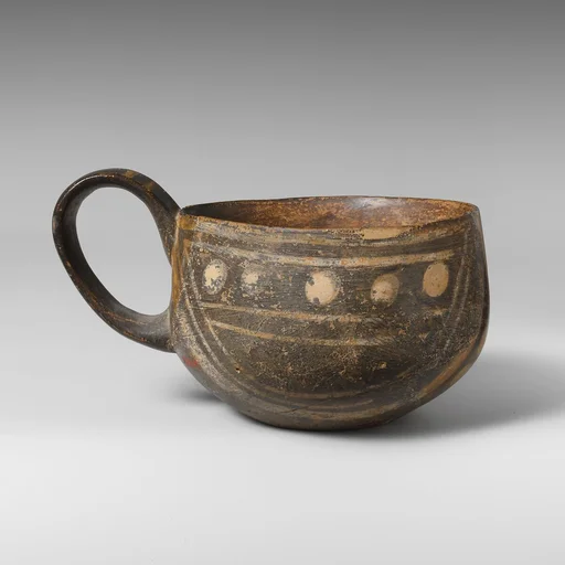 Terracotta one-handled cup