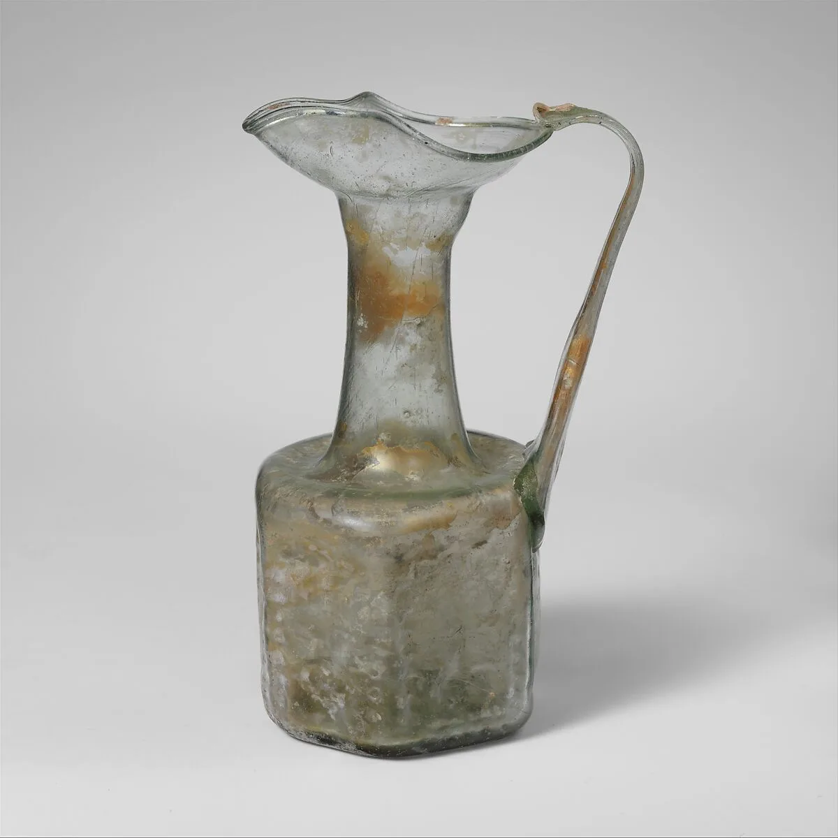 Glass hexagonal jug with Jewish symbols — Unknown