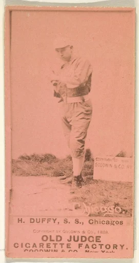 Hugh Duffy, Shortstop, Chicago, from the Old Judge series (N172) for Old Judge Cigarettes
